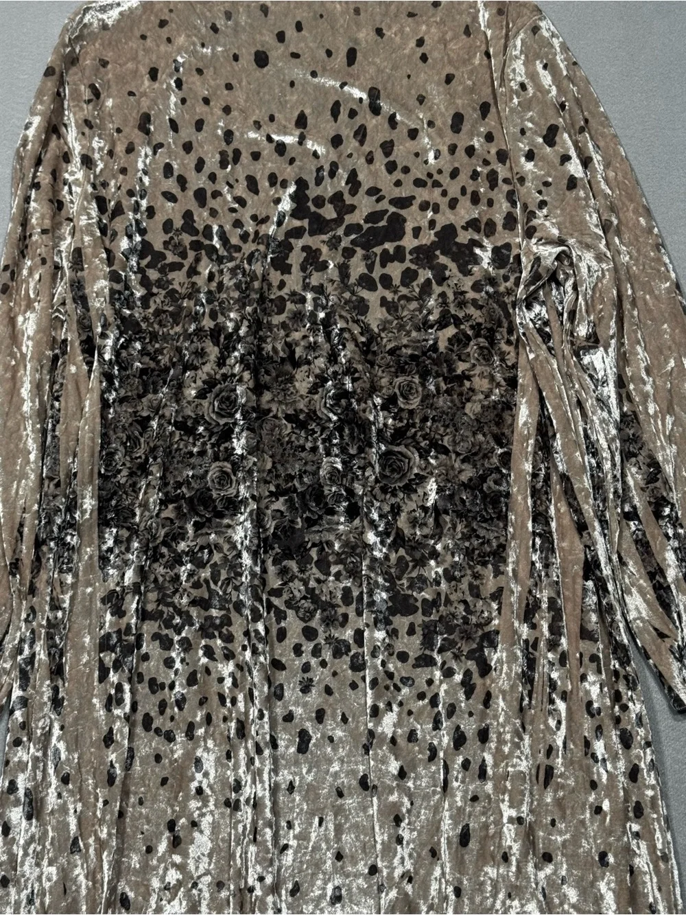 Origami crushed velvet